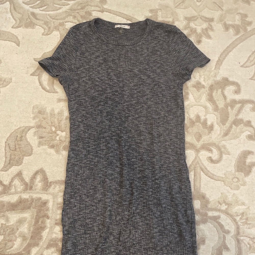 Soprano gray Ribbed midi dress